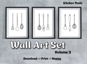 Wandkunst 3er-Set | druckbares Poster | Digitaldruck | Download | kommerziell nutzbar | Geschenk | Weihnachten | Feiertage | Wall Art Vol. 3