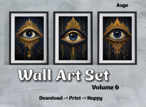 Wandkunst 3er-Set | druckbares Poster | Digitaldruck | Download | kommerziell nutzbar | Geschenk | Augen | Feiertage | Wall Art Vol. 6