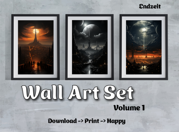 Wandkunst 3er-Set | druckbares Poster | Digitaldruck | Download | kommerziell nutzbar | Geschenk | Weihnachten | Feiertage | Wall Art Vol. 1